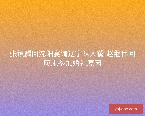 张镇麟回沈阳宴请辽宁队大餐 赵继伟回应未参加婚礼原因