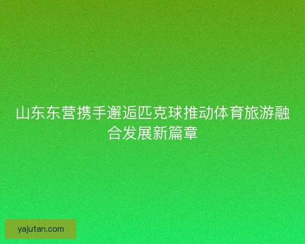 山东东营携手邂逅匹克球推动体育旅游融合发展新篇章 山东东营携手邂逅匹克球推动体育旅游融合发展新篇章